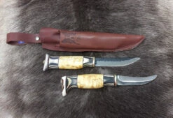 Wood Jewel Karelian Bear Dog Double Knife